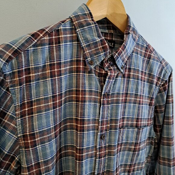 J. Crew Men's Small Mercantile Long Sleeve Button Down Plaid Shirt Style #J4597 - Picture 4 of 15